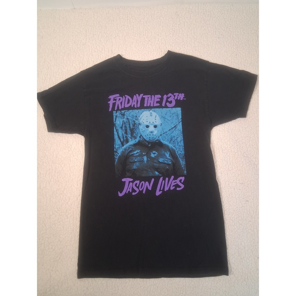 Friday the 13th Jason Lives Graphic T-Shirt Ripple Junction Black Mens Small